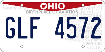 OH license plate GLF4572