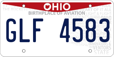 OH license plate GLF4583