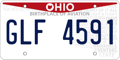 OH license plate GLF4591