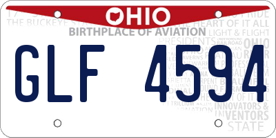 OH license plate GLF4594