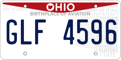 OH license plate GLF4596