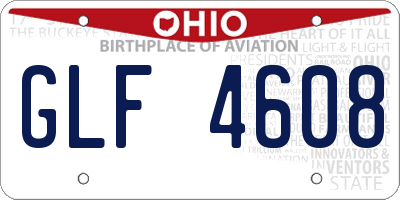 OH license plate GLF4608