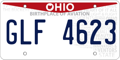 OH license plate GLF4623