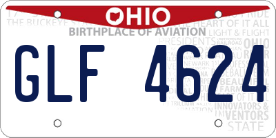 OH license plate GLF4624