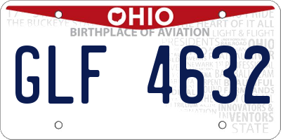 OH license plate GLF4632