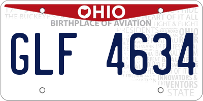 OH license plate GLF4634