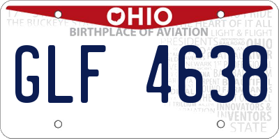 OH license plate GLF4638