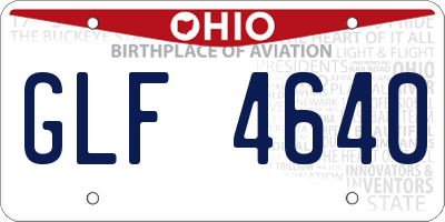 OH license plate GLF4640