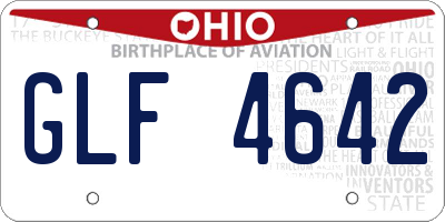 OH license plate GLF4642