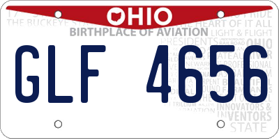 OH license plate GLF4656