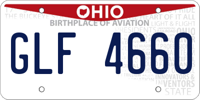 OH license plate GLF4660