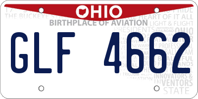 OH license plate GLF4662