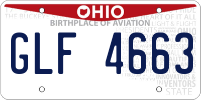 OH license plate GLF4663