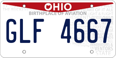 OH license plate GLF4667