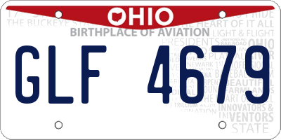 OH license plate GLF4679