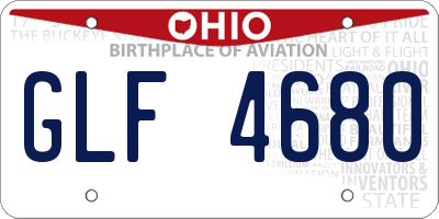 OH license plate GLF4680