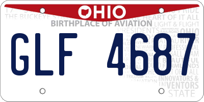 OH license plate GLF4687