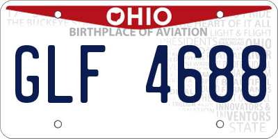 OH license plate GLF4688