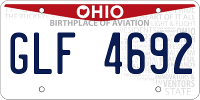 OH license plate GLF4692