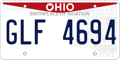 OH license plate GLF4694
