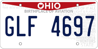 OH license plate GLF4697