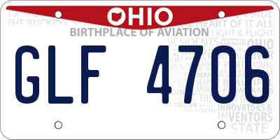 OH license plate GLF4706
