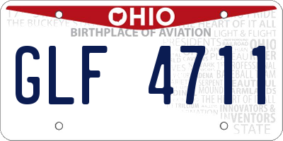 OH license plate GLF4711