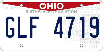 OH license plate GLF4719