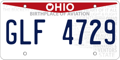 OH license plate GLF4729