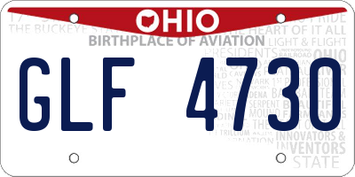 OH license plate GLF4730
