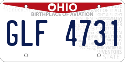 OH license plate GLF4731