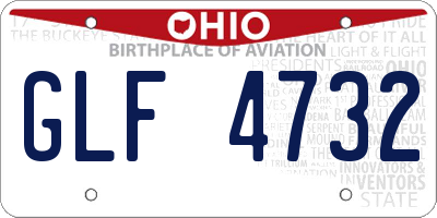 OH license plate GLF4732