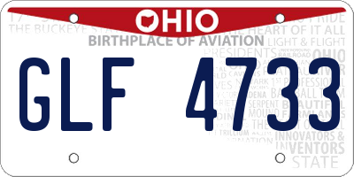 OH license plate GLF4733