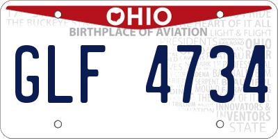 OH license plate GLF4734