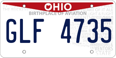 OH license plate GLF4735