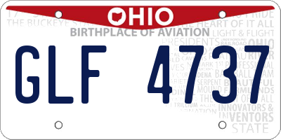 OH license plate GLF4737