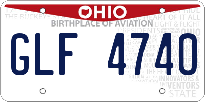 OH license plate GLF4740