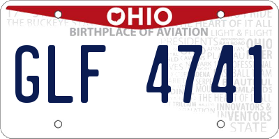 OH license plate GLF4741
