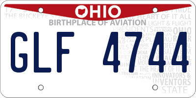 OH license plate GLF4744
