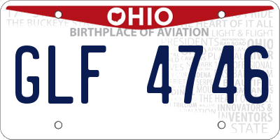OH license plate GLF4746