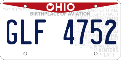 OH license plate GLF4752
