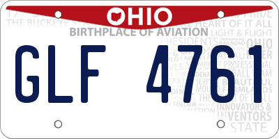 OH license plate GLF4761
