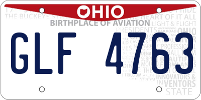 OH license plate GLF4763