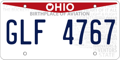OH license plate GLF4767