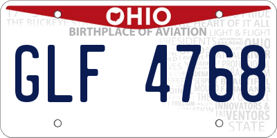 OH license plate GLF4768