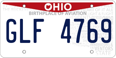OH license plate GLF4769
