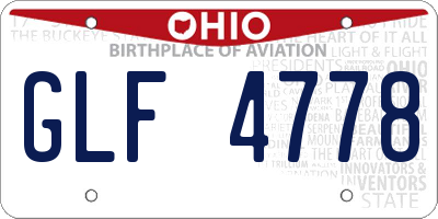 OH license plate GLF4778