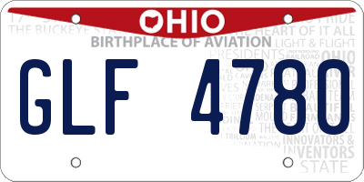 OH license plate GLF4780