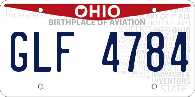OH license plate GLF4784