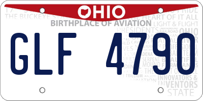 OH license plate GLF4790
